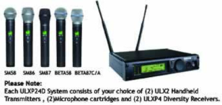 shure ulxp24d-  sm87 m1