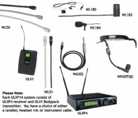 Luncheon district Revival Shure ULXP14 ULX Pro Wireless Body Pack System, Wl184 M1