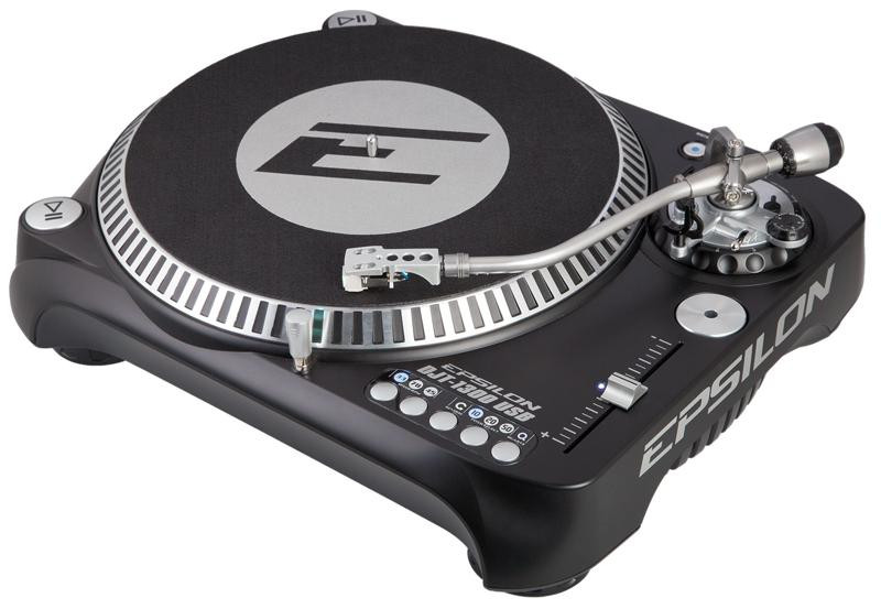 Epsilon DJT-1300 USB Pro DJ Turntable, Black