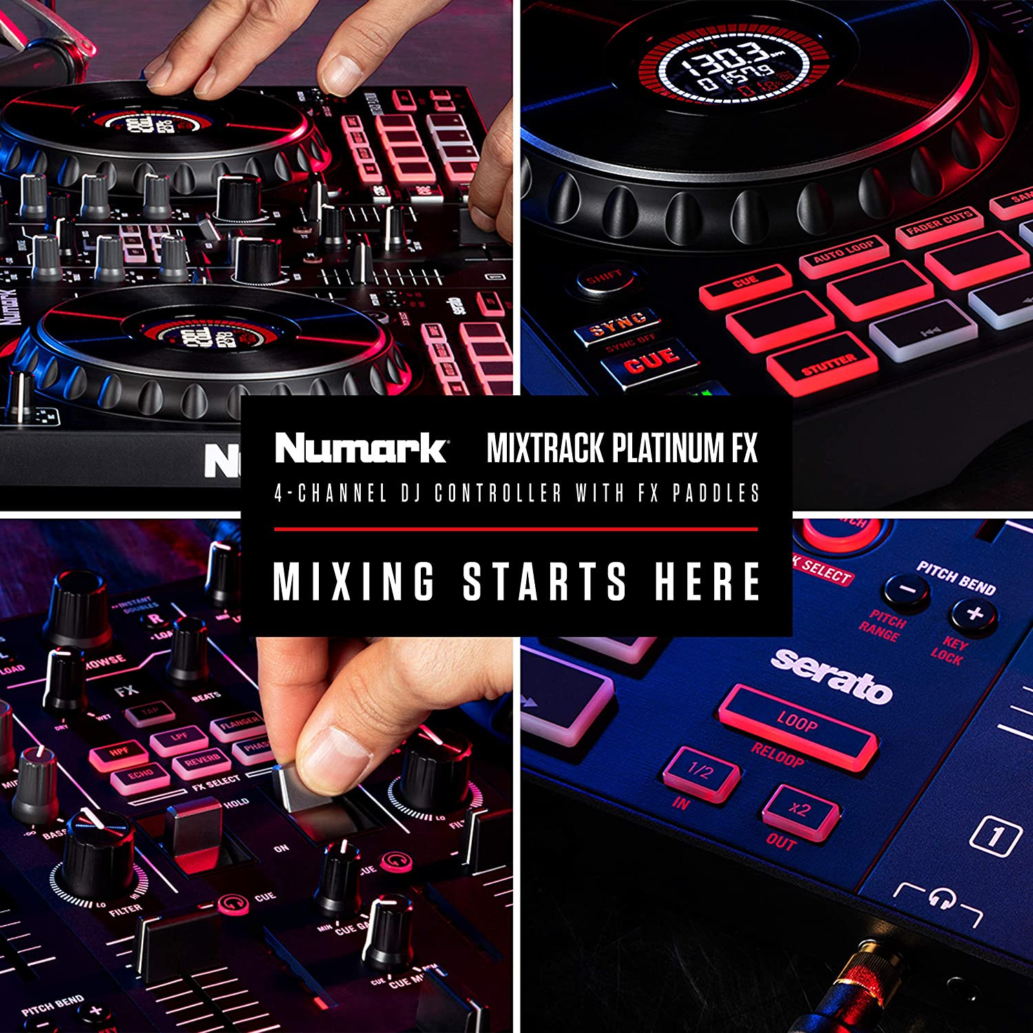 Numark MixTrack Platinum FX 4-Deck USB DJ Controller
