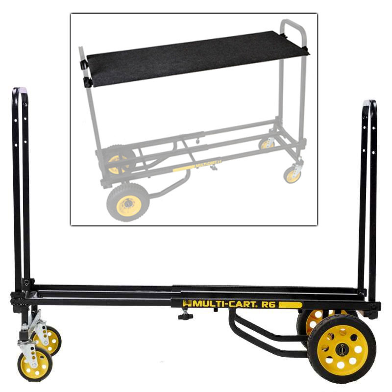 RocknRoller R6RT Carrello Multiuso Attrezzatura 8-in-1, Capacità 227 Kg, Ruote Posteriori 20 Cm E Girevoli 10 Cm, Con Borsa Manica RSA-HBR6 In Poliestere 600D
