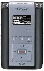 Edirol R09 24-Bit Wave MP3 Recorder, White