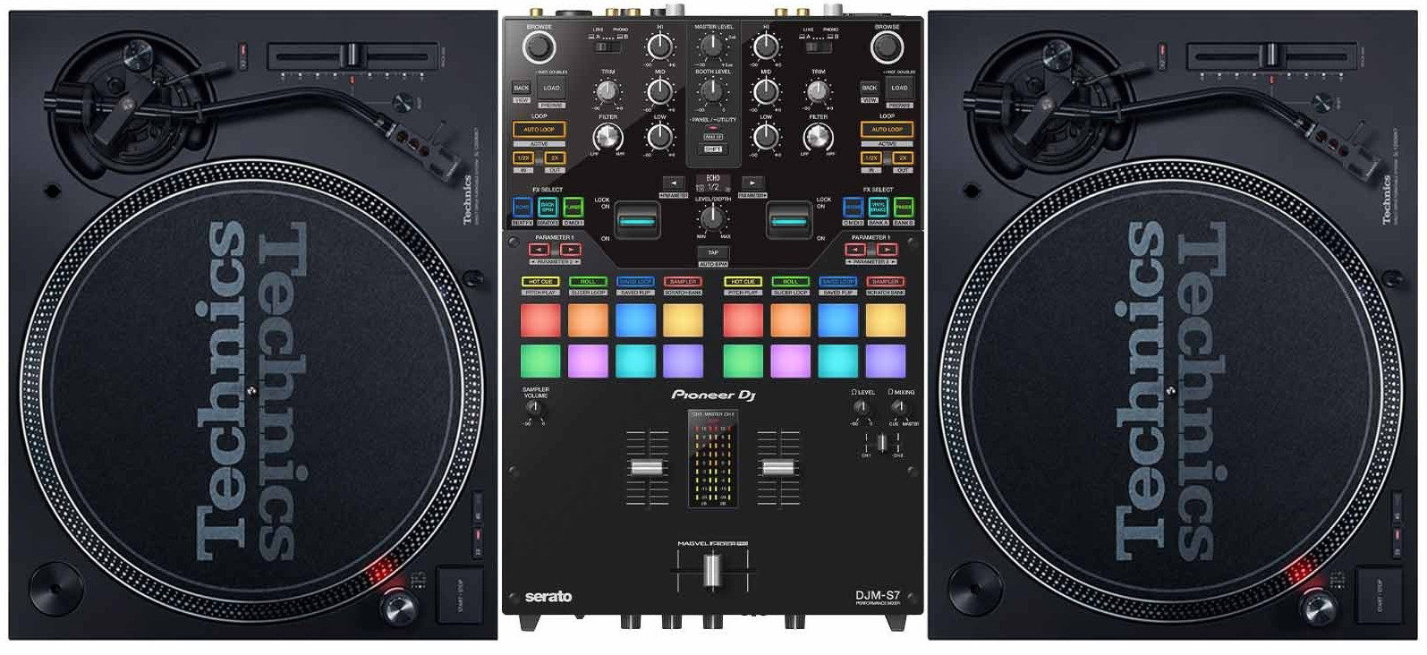 Technics SL-1200MK7 DJ Turntables w/ Mixer