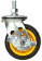 RocknRoller RCSTR4X2 4" x 2" Ground Glider Wide Front Caster w/ Brake Upgrade for R2 (2 Pack)