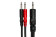 Hosa YMM-152 Stereo Breakout, 3.5 mm TRS to Dual 3.5 mm TS, 12 in