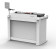 ProX XFH-HUMPTER B3 WH White Quick Folding DJ Table Workstation
