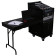 Odyssey FZ1116WDLXBL Black 11U Top Slanted 16U Vertical Combo Rack w/ Side Table