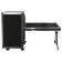 Odyssey FZGS1116WDLX Deluxe 11U Top Slanted 16U Bottom Vertical Pro Combo Rack, Side Table