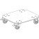Grundorf RS-12DB 12-Space Carpeted Rack Shell w/ RS-D-LC2B Large Caster Dolly Plate w/ Brakes