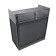 ProX XF-VISTA BL MK2 DJ Booth Table Workstation w/ White and Black Scrim Kits, Black Frame