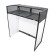 ProX XF-VISTA BL MK2 DJ Booth Table Workstation w/ White and Black Scrim Kits, Black Frame