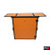 ProX XS-DJSTN OB DJ Station Workstation Table Desk, Orange on Black