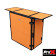 ProX XS-DJSTN OB DJ Station Workstation Table Desk, Orange on Black