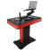 ProX XZF-DJCT RB CASE Control Tower DJ Podium Stand w/ Travel Cases, Red/Black