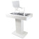 ProX XZF-DJCT W Control Tower DJ Podium Stand, White (No Cases)
