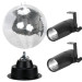 Eliminator EM16 16" Mirror Ball Package w/ 3RPM Motor and (2) LED Pinspots