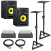 KRK ROKIT RP6 G3 Active Powered Studio Monitor Package, Black