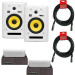 KRK ROKIT RP6 G3W Active Powered Studio Monitor Package, White