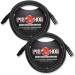 Pig Hog PHM15 8mm Microphone Cable, 15ft XLR (2-Pack)