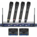 VocoPro UHF-5805 Rechargeable 4-Channel UHF Wireless Microphone System (9A/9B/9C/9D)